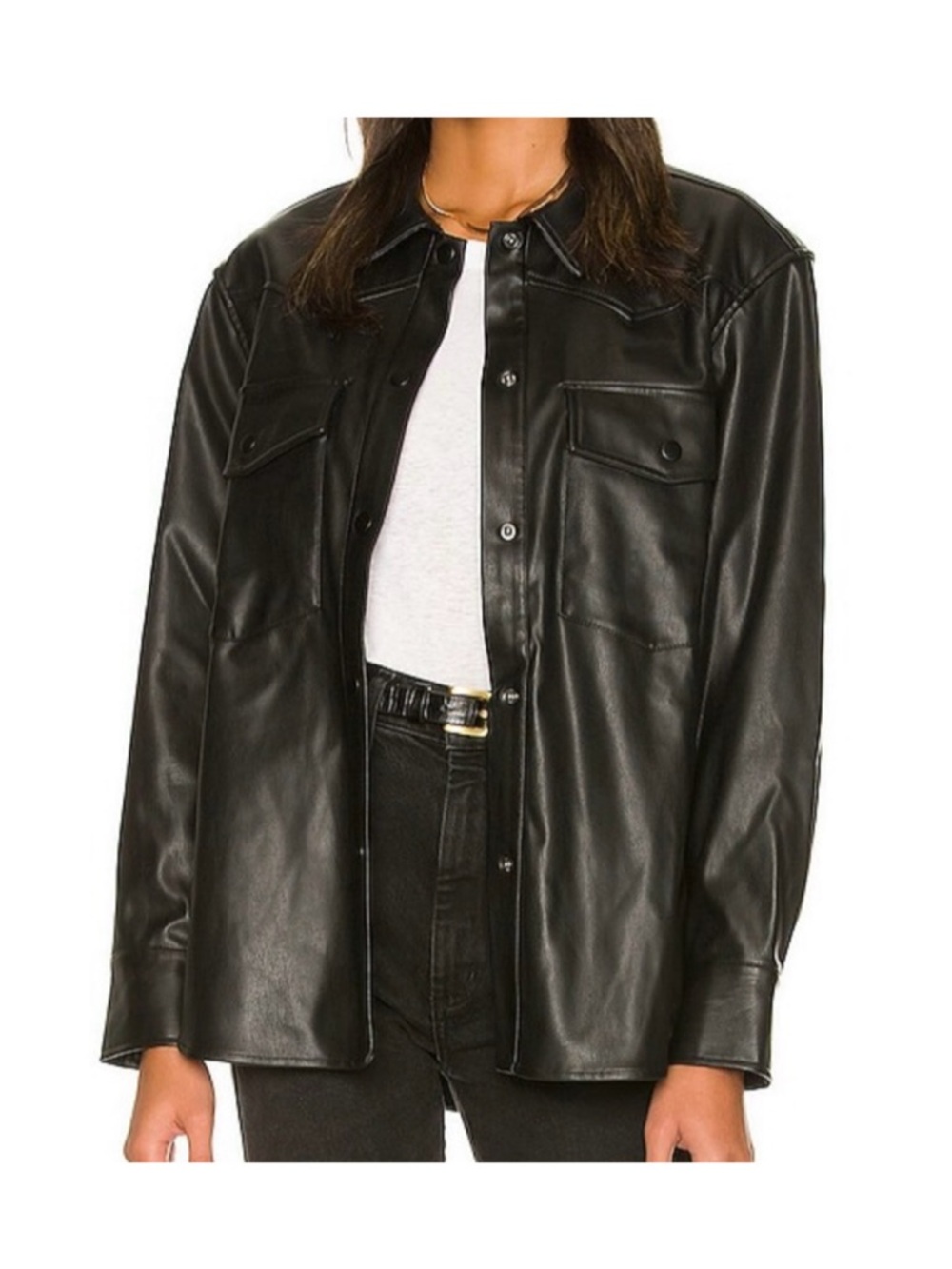 Rails Vegan Leather Black Jacket - Size XL